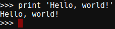  outputs "Hello, world!" as expected.